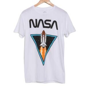 Philcos Nasa Launch Cotton Graphic T-shirt In White Size M